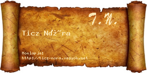 Ticz Nóra névjegykártya