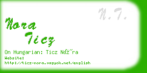 nora ticz business card